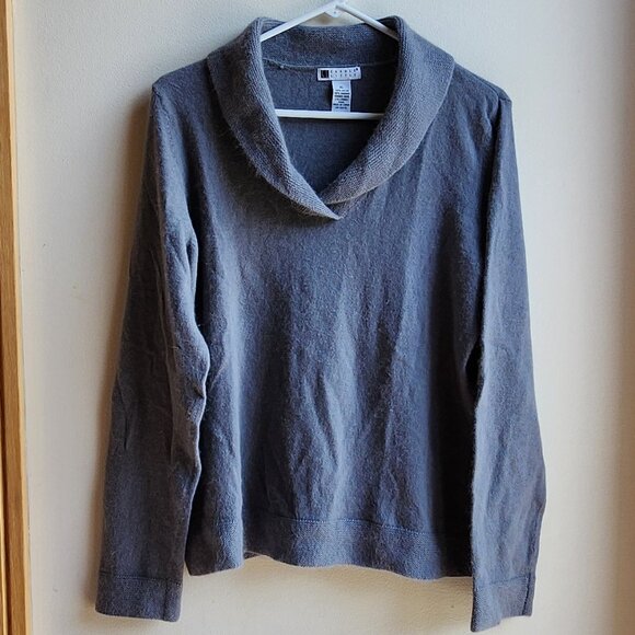 Carole Little Gray Angora Rabbit Hair Sweater Size XL - Picture 6 of 14